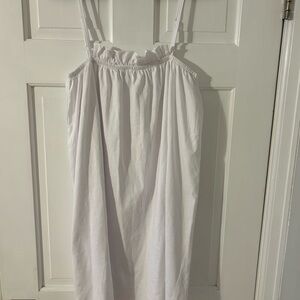 Lake White Pima Cotton Spaghetti-Strap Nightdress